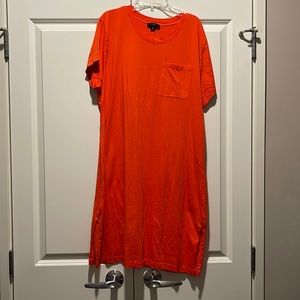 Orange/red jcrew T-shirt dress xl